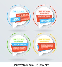 Infographic Circle label template vector design