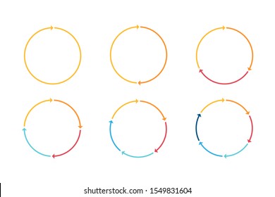 Infographic Circle Line Arrow Icon Set