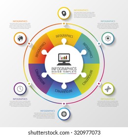 Infographic circle. Modern design template. Colorful concept. Vector illustration