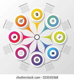 Infographic circle. Modern design template. Vector illustration
