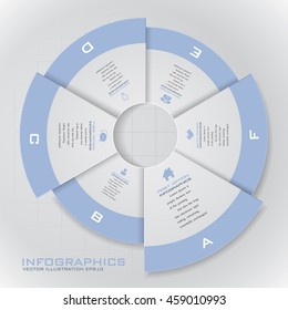Infographic circle origami style.Vector illustration