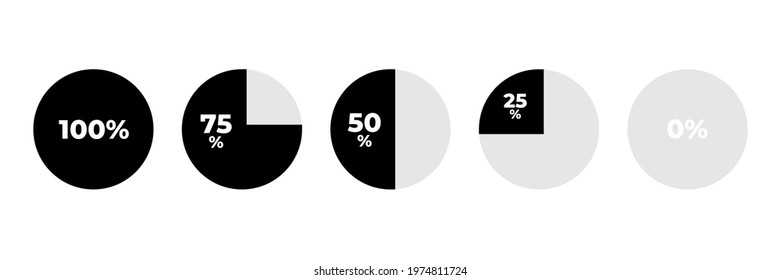 Infographic circle. Percent circle icon vector illustration