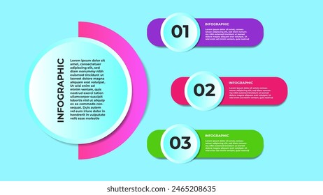 Infografik Kreis Set Design mit modernem und buntem Stil
