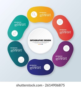 Infographic circle shape elements for presentation