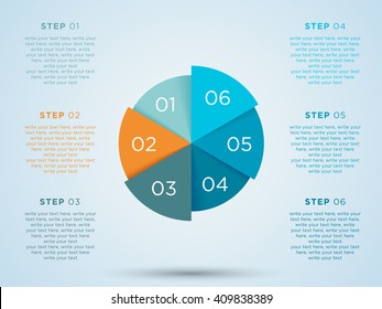 Infographic Circle With Steps In Segments 1 To 6