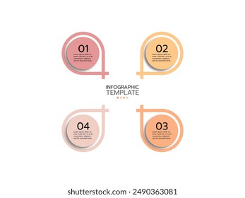 Infografía círculo Plantilla 4 opciones.