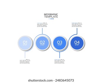 Infografik Kreis Vorlage mit Icons und 4 Optionen oder Stufen.