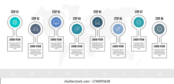 círculos infográficos con 2 pasos, etiquetas. Plantilla de vector de línea. Se puede utilizar para el diagrama,, banner, diseño de flujo de trabajo, presentaciones, diagrama de flujo, gráfico de información, línea de tiempo, contenido, niveles