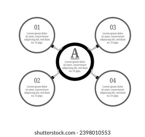 Infographic with circles design with 5 options or steps. Infographics for business concept.