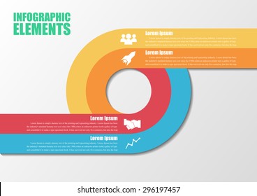 Info-graphic with circles.vector illustration