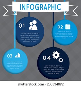 Infographic Circular design on the grey background.
