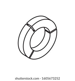 infographic circular presentation line style icon vector illustration design