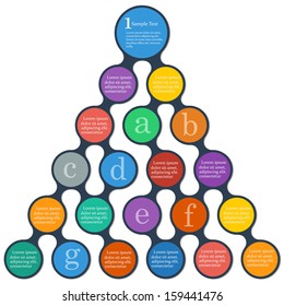 Infographic / classic pyramid scheme / Metaball / Vector eps10