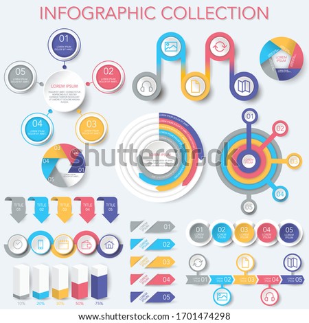 Infographic Collection - Data Analysis, Charts, Graphs - vector
