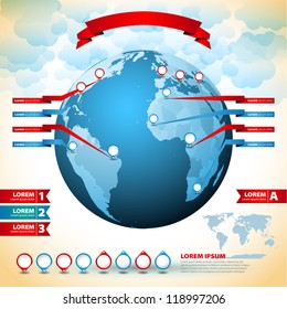 Infographic collection with labels and graphic elements - Vector illustration