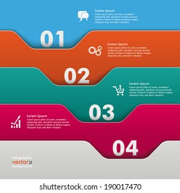 Infographic with colored folders. Eps 10 vector file.