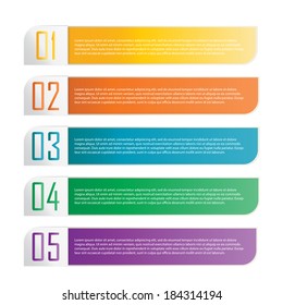 Infographic, Colorful banners - ribbons. Elements  for infographics, graphic design or web banners