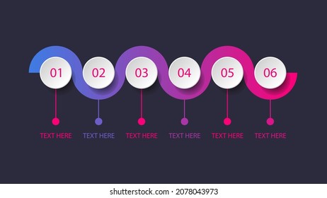 infographic colorful circle concept template