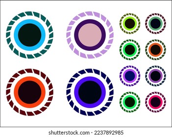 Infographic Colorful Circle Presentation. Multicolored Circle Icon Set