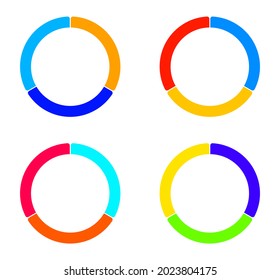 Infographic colorful circle vector icon element set
