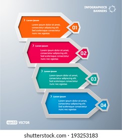 Infographic colorful description frame elements
