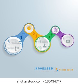 Infographic colorful elements, metaball style.