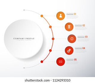 Infographic colorful milestones time line vector template with icons.