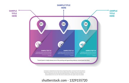 Infographic colorful timeline with options for data or marketing presentation