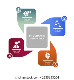 Infografía con idea de concepto colorido