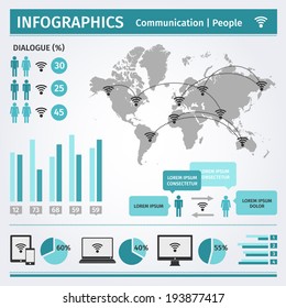 Infographic. Communication People. Vector.