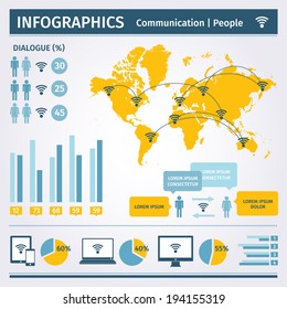 Infographic. Communication People. Vector.