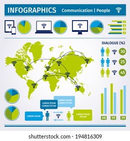 Infographic. Communication People. Vector.
