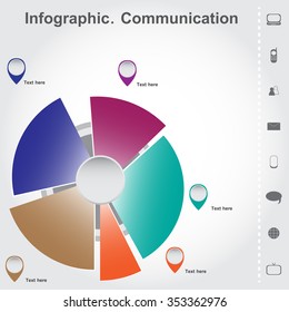 Infographic communication. Vector illustration