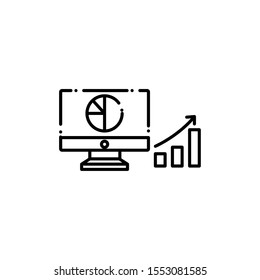 Infographic and computer icon design, business management workforce financial corporate investment and occupation theme Vector illustration