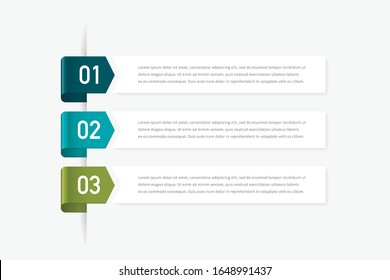 Infographic concept design with 3 options, steps or processes. Can be used for workflow layout, annual report, flow charts, diagram, presentations, web sites, banners, printed materials.