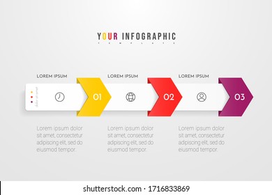 Infographic concept design with 3 options, steps or processes. Can be used for workflow layout, annual report, flow charts, diagram, presentations, web sites, banners, printed materials.