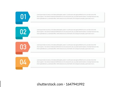 Infographic concept design with 4 options, steps or processes. Can be used for workflow layout, annual report, flow charts, diagram, presentations, web sites, banners, printed materials.