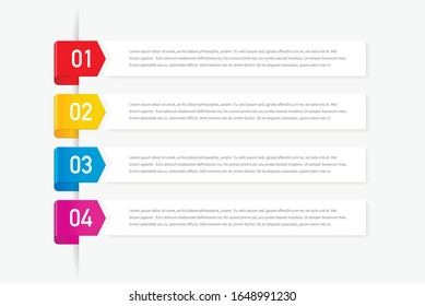 Infographic concept design with 4 options, steps or processes. Can be used for workflow layout, annual report, flow charts, diagram, presentations, web sites, banners, printed materials.