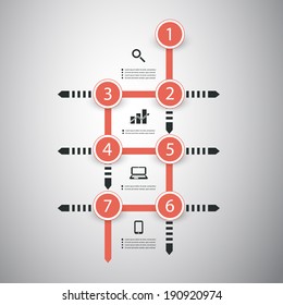 Concepto Infográfico - Diseño de diagrama de flujo