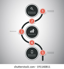 Infographic Concept - Flow Chart Design - Timeline