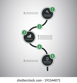 Infographic Concept - Flow Chart Design - Timeline