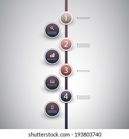 Concepto Infográfico - Diseño de diagrama de flujo - Línea de tiempo