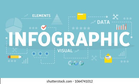 Infographic concept illustration. Idea of data organisation.
