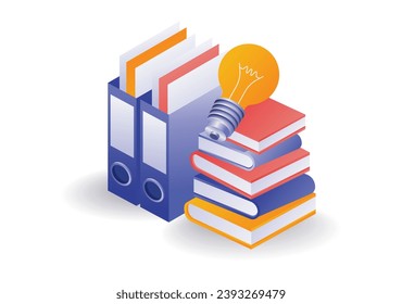Infographic concept illustration of ideas from reading many educational books