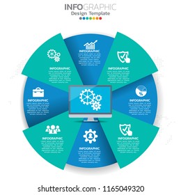 Infographic concept illustration of Seo infographics with Business layout template.
