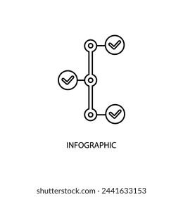 Symbol für Infografik-Konzeptzeile. Einfache Elementdarstellung. Infografik Konzept Umrisssymbol Design.