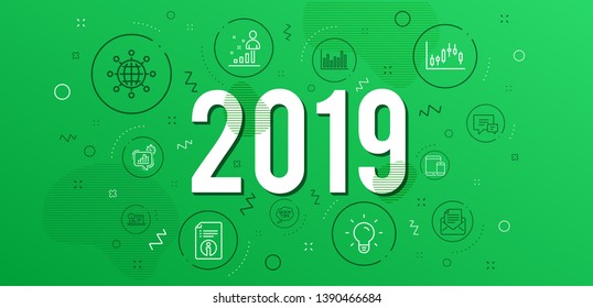 Infographic concept. Online documentation, Mail correspondence and International globe icons simple set. Candlestick graph, Stats and Light bulb signs. Comment, Quick tips and Technical info symbols
