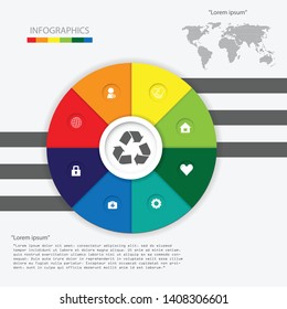 INFOGRAPHIC CONCEPT RECYCLE TEMPLATE DESIGN