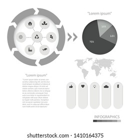 INFOGRAPHIC CONCEPT RECYCLE TEMPLATE DESIGN 