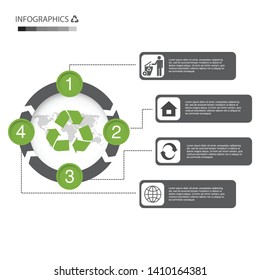 INFOGRAPHIC CONCEPT RECYCLE TEMPLATE DESIGN 